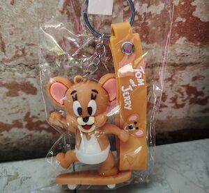 🧀Baby Jerry From Tom & Jerry Silicone Keychain w/ Wristlet